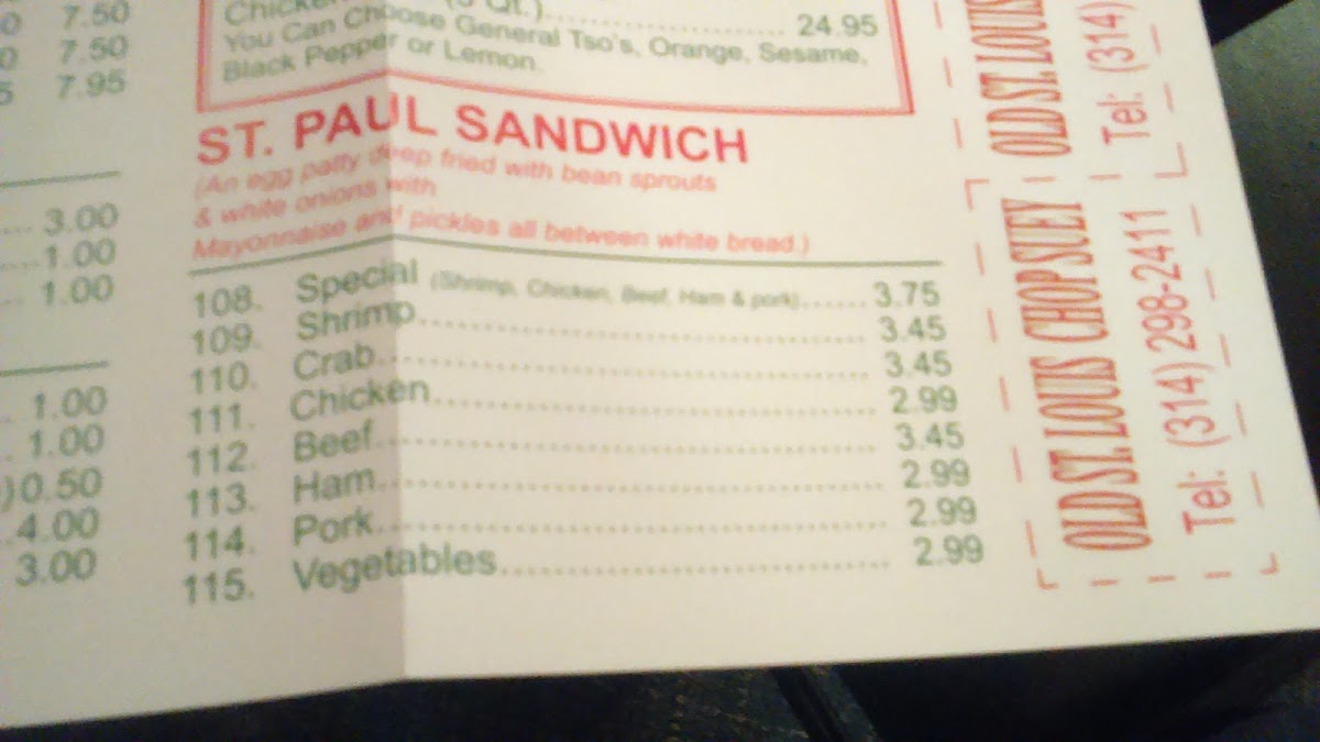 Menu Old St. Louis Chop Suey-7